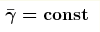 \boldsymbol{\bar{\gamma }={\rm const}}