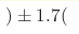 ) \pm1.7 (