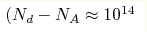 (N_d-N_A\approx10^{14} 