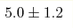 5.0 \pm 1.2