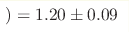 ) = 1.20\pm0.09