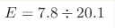 E=7.8\div20.1 