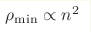 \rho_{\min}\propto n^2
