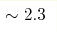 \sim2.3 