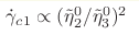 {\dot \gamma }_{c1}\propto ({\tilde {\eta 
}_2^0}/{\tilde {\eta }_3^0})^2