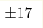  \pm17 