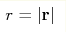 r=|\mathbf{r}|