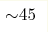 {\sim} 45 