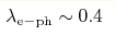 \lambda _{\rm e{-}ph}\sim0.4