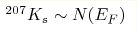 ^{207}K_s \sim N(E_F)