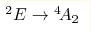 ^2E\rightarrow{}^4\!A_2