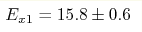E_{x1} = 15.8\pm0.6 