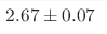 2.67\pm0.07 