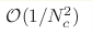\mathcal O(1/N_c^2)