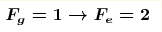 \boldsymbol{F_{g}=1 \rightarrow F_{e}=2}