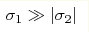 \sigma_1 \gg|\sigma_2|