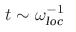 t\sim\omega_{\text{loc}}^{-1}