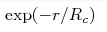 \exp(-r/R_c)
