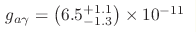 g_{a\gamma}=\left(6.5^{+1.1}_{-1.3}\right)\times 10^{-11}