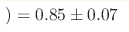 ) = 0.85\pm0.07