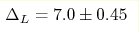 \Delta _{L}=7.0\pm 0.45