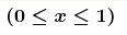 \boldsymbol{(0\leq x\leq1)}