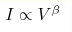I\propto V^\beta