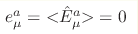 e_\mu^a={<} \hat E^a_\mu{>} =0