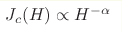 J_c(H)\propto H^{-\alpha}