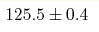 125.5\pm0.4 