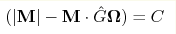(|{\bf M}| -{\bf M}\cdot\hat G{\bf \Omega})=C