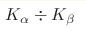 K_\alpha\div K_\beta