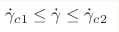 {\dot \gamma 
}_{c1} \leq {\dot \gamma} \leq {\dot \gamma }_{c2}