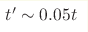t'\sim 0.05t